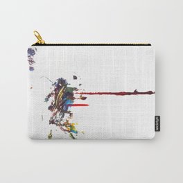 Dos Splatter  Carry-All Pouch | Abstract, Mixed Media, Painting 