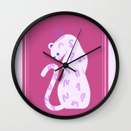 Wall prints Wall Clock | Graphicdesign, Queen, Leopard, Digital, Pink 