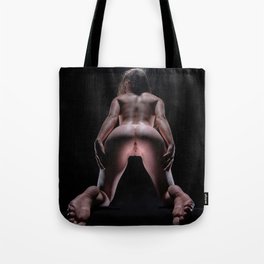 8467-LP Heaven's Gate Fit Young Woman on Her Knees Exposes the Path to Life Tote Bag