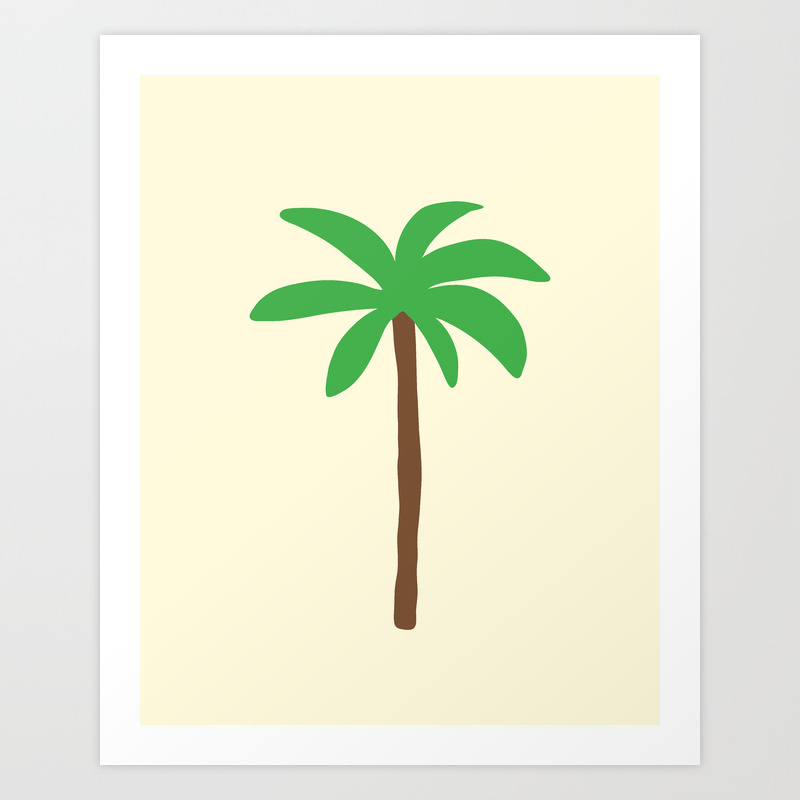 Palm Tree Drawing Art Print By Tinygraphy Society6