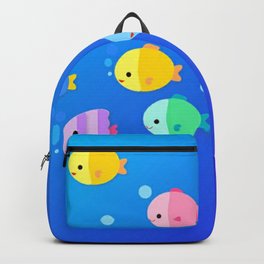 Sea Life Cute Fish  Backpack | Vector, Illustration, Cool, Graphicdesign, Goldenfish, Typography, Graphite, Fish, Trendydesing, Ocean 