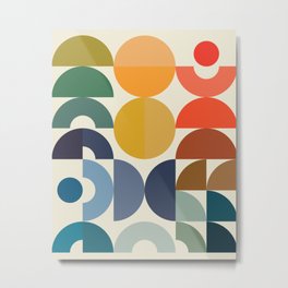 Luna Metal Print | Graphicdesign, Digital, Geometric, Circle, Pattern, Minimalist, Simple, Modern, Retro, Curated 