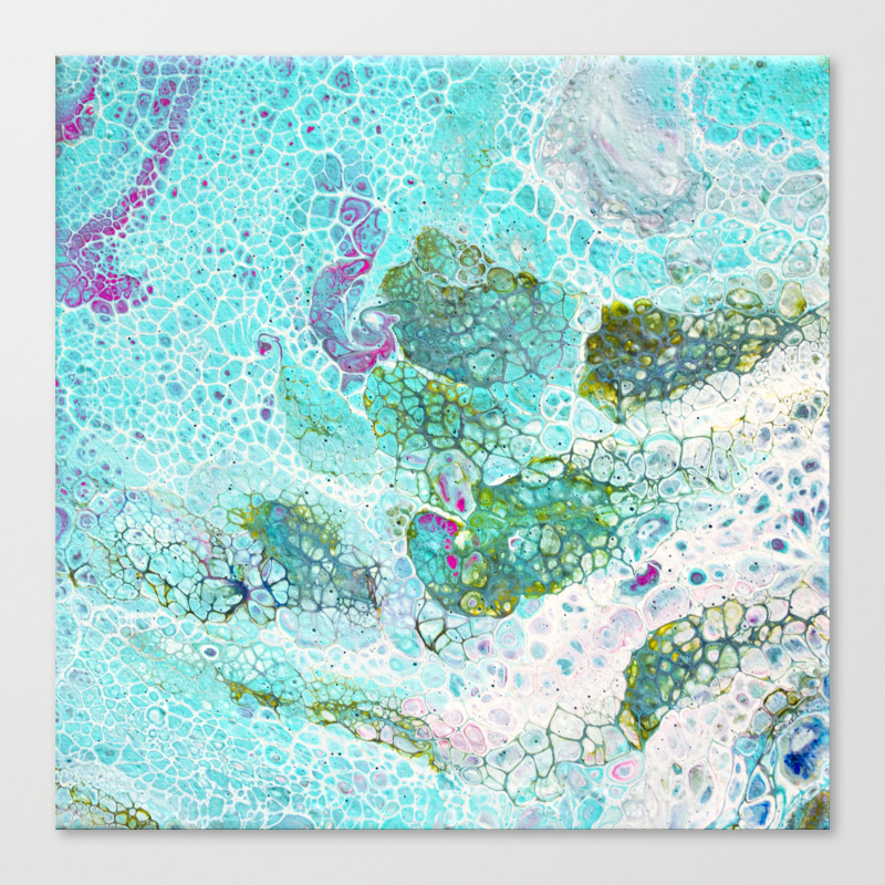Abstract Contemporary Painting Aerial View Of The Ocean And Its