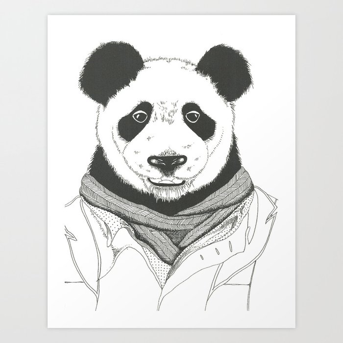 Dapper Peter Panda Art Print by weirdfeelsclub | Society6