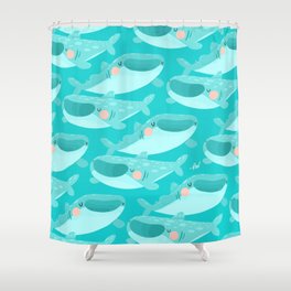 Summer Whale Shark Shower Curtain