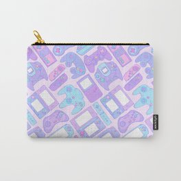 Video Game Controllers in Pastel Colors Carry-All Pouch | Videogames, Kawaii, Digital, Pattern, Geek, Oldschool, Retro, Nerdy, Nostalgia, Electronic 