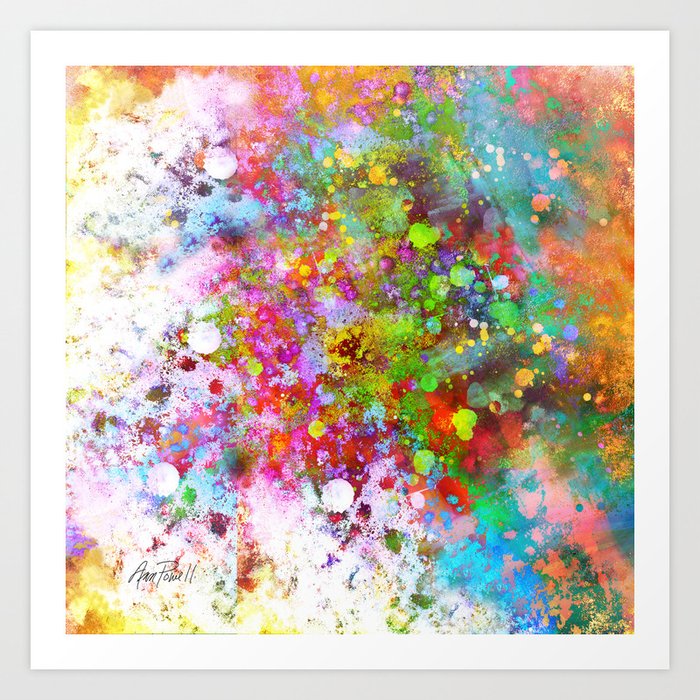 Color Splash Abstract Art By Ann Powell Art Print By Art64 Society6