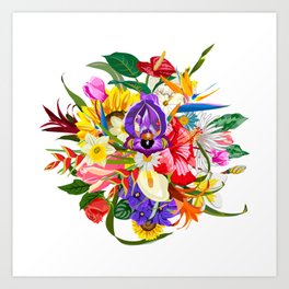 Beautiful grand bouquet full of colors Art Print