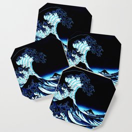 the Great Wave blue Coaster