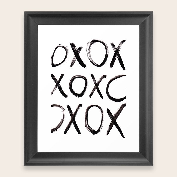xo Framed Art Print by her art Society6