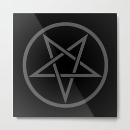 Satanic Pentagram (gray matter edit) Metal Print | Magick, Witchcraft, Death, Demon, Lucifer, Satanic, Evilspirit, Witch, Baphomet, Blackmetal 