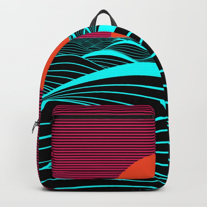 Don't let the sun go down on me Backpack | Graphic-design, Digital, Pattern, Black-and-white, Pop-art, Stencil, Illustration, Vector, Abstract, Concept
