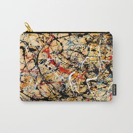 Jackson Pollock (American, 1912-1956) - Number 20 - 1949 - Action painting - Drip period - Abstract Expressionism - Enamel Paint on canvas - Digitally Enhanced Version - Carry-All Pouch | Pollock, Pollocknumber20, Jacksonpollock20, Jacksonpollock, Enamelpaint, Expressionism, Number201949, Expressionist, Abstract, Splattercolorful 