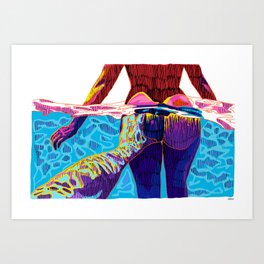 The Swim Color Version Art Print