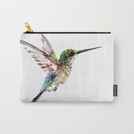 Hummingbird, bird art minimalist bird design hummingbird lover Carry-All Pouch | Gift, Hummingbirdart, Ink, Flyinghummingbird, Painting, Birds, Watercolorbirds, Birdlovergift, Birdart, Hummingbird 