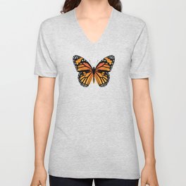Monarch Butterfly | Vintage Butterfly | Unisex V-Ausschnitt | Butterflies, Monarchbutterfly, Orangeandblack, Butterfly, Gardeninsects, Migration, Vintagebutterfly, Transformation, Wildlife, Graphicdesign 