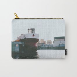 Montreal - old port boat Carry-All Pouch | Sunrise, Blue, Vieuxport, White, Boat, Landscape, Bleu, Red, Montreal, Photo 