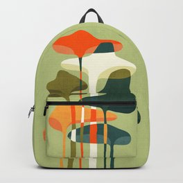 Little mushroom Backpack | Expressionism, Retro, Abstract, Colorful, Midcentury, Botany, Whimsical, Digital, Other, Curated 
