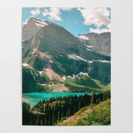 Grinnell Lake In Glacier National Park Poster