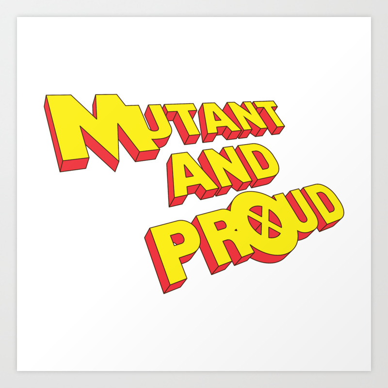 Get Wallpaper Mutant And Proud Old X Men Logo Style Art Print By Ao01 Society6 Desktop Wallpaper