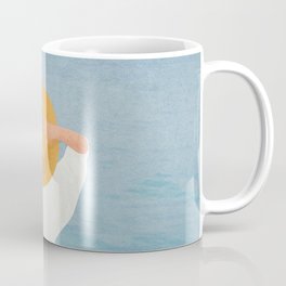 Summer Vacation I Coffee Mug | Abstract, Modern, Girl, Ocean, Landscape, Vacation, Love, Minimal, Life Style, Party 