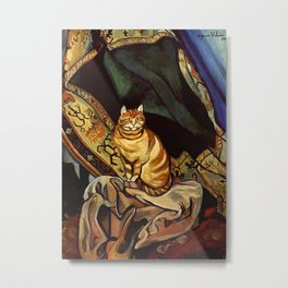 “Raminou” by Suzanne Valadon Metal Print | Rebel, Feline, Cat, Raminou, Moggy, Painting, Painter, Tabby 