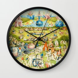 The Garden of Earthly Delights by Bosch Wall Clock | Oil, Pop Surrealism, Colorful, Garden, Thegardenofearthlydelights, Purevintagelove, Unique, Illustration, Hieronymusbosch, Vintage 