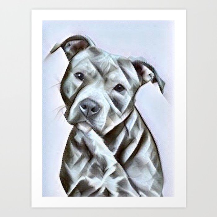 Pit Bull lover , portrait of a blue nose pit bull Art Print by Creative Stance | Society6 Pit Bull Lover , Portrait Of A Blue Nose Pit Bull Art Print By Creative Stance | Society6