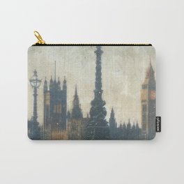  victorian london illustration Carry-All Pouch | Towerbridge, Oldlondon, London, Cityscape, Bigben, Westminsterabbey, Vintage, Buildings, Painting, Londonstreet 