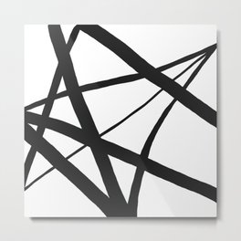 Broken Star Geometric Abstract Metal Print | Abstract Black White, Star, Abstractblackwhite, Geometric, Stars, Painting, Blackandwhite, Digital, Lines, Linedrawing 