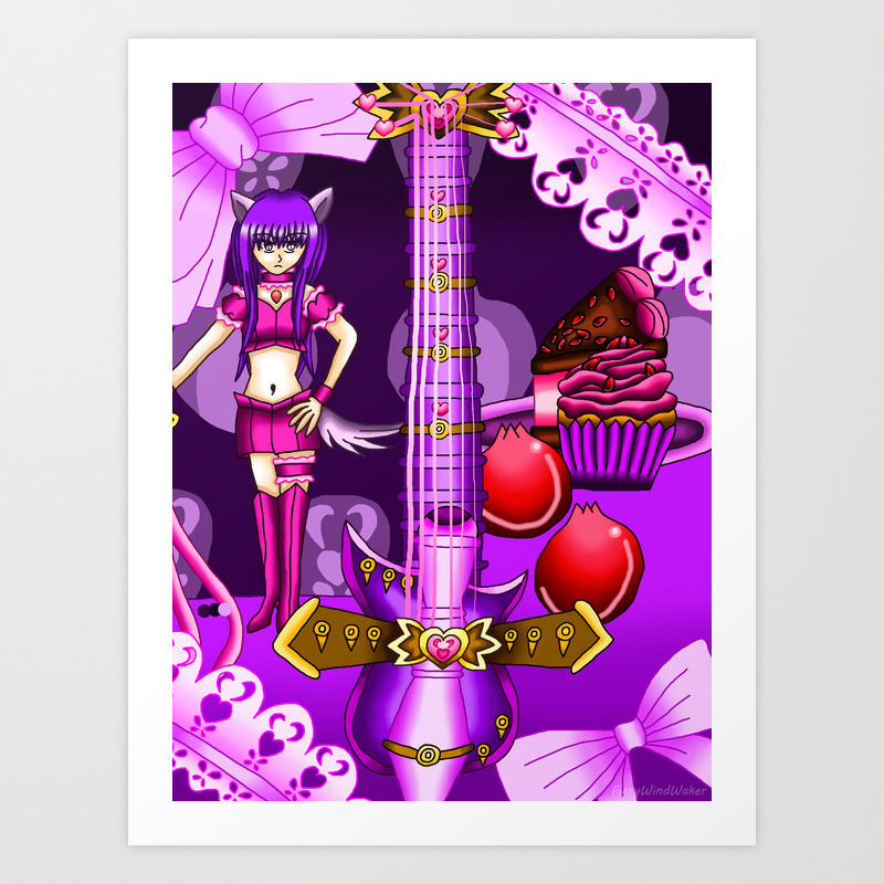 Get Wallpaper Tokyo Mew Mew Guitar 5 Mew Zakuro Zakuro Fujiwara Art Print Free