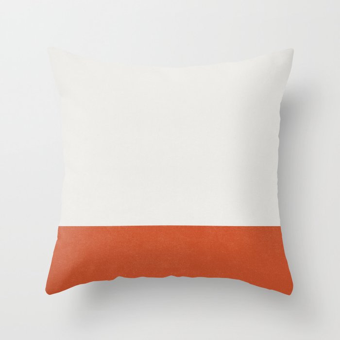 Burnt Orange Color Block Throw Pillow by Jenna Davis Designs Society6