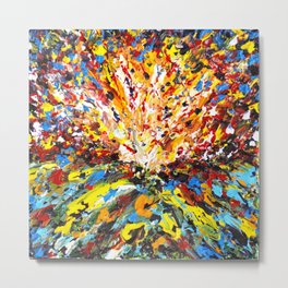 Explosion of Light Metal Print | Rainbowart, Lightart, Colorfuldesign, Rainbowartwork, Abstractlight, Painting, Colorfulabstract, Rainbowpattern, Abstractart, Explosionart 