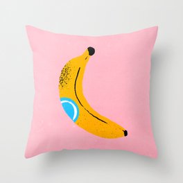 Banana Pop Art Throw Pillow | Artist, Colorful, Famous, Fine, Art, 80S, Vintage, Painting, Banana, Curated 