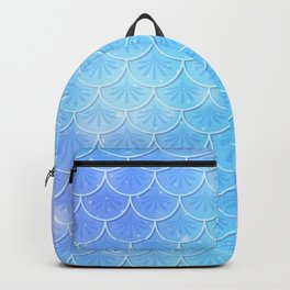 blue mermaid skin, mermaid pattern, blue pattern mermaid Backpack