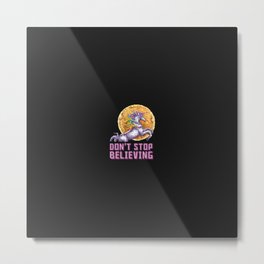 Don't Stop Believing Metal Print | Rock, Journey, Sunny, Sunglasses, Sun, Shades, Graphicdesign, Silly, Synth, Robots 