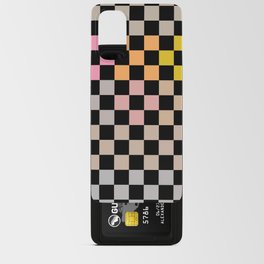 Pastel Colors Checkerboard Android Card Case | Funky, Trendy, Decor, Timeless, Graphicdesign, Pattern, Modern, Trending, Black And White, Hip 