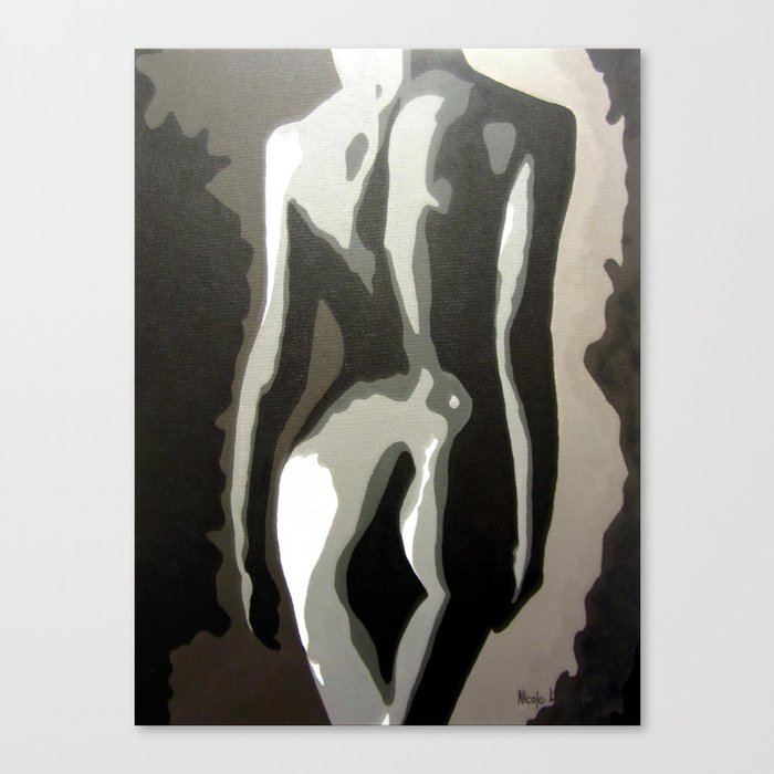 Abstract Female Silhouette Sepia Toned Shadows Light Study Canvas Print By Treelovergirl Society6