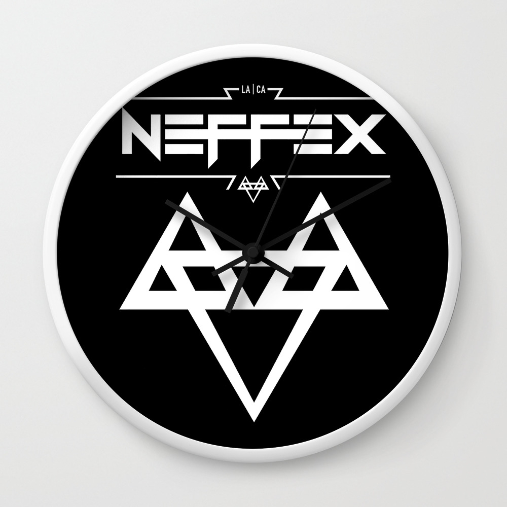 Neffex Wall Clock By Naayu Society6