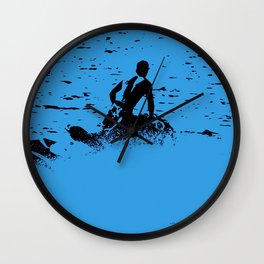 Blue Waters - Jet Ski Fun Wall Clock | Watercraft, Jetski, Summersports, Hi Speed, Water, Color, Waterskiing, Summerfun, Boating, Graphicdesign 