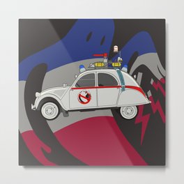  Citroën 2CV Ghost Buster Metal Print | Graphicdesign, Automobile, Ecto 1, Jasonschneider, Retro, Spirits, 2Cv, Deuxcheveaux, Movies, France 