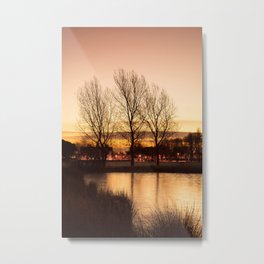 Golden Reflection Metal Print | Digital, Photo, Nature, Landscape 