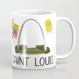 Saint Louis Coffee Mug | City, Zoo, Midwest, Stlouis, Travel, Acrylic, Missouri, Colored Pencil, Drawing, Collage 