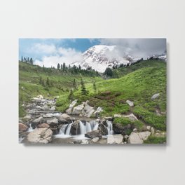Mt. Rainier, Edith Creek, Scenic Landscape, National Park Metal Print | Mtrainier, Mountains, Hiking, Scenic, Washington, Naturelandscape, Mountain, Nature, Alpine, Photo 
