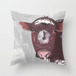 A Cow Named Frosty Throw Pillow