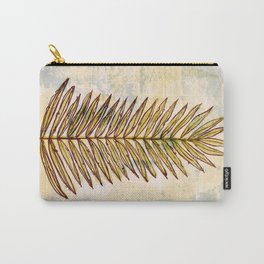 Palm Frond Leaf Abstract Geometric Polygon Watercolor Painting of Tropical Leave Carry-All Pouch | Leaves, Watercolor, Plant, Contemporarygeo, Pastelsoftcolors, Plantlover, Layeredtexture, Nature, Urbanmodern, Botanical 