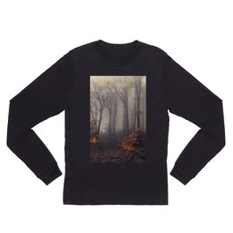 Red leaves of autumn Long Sleeve T Shirt | Trees, Dreamy, Fairytale, Moody, Photo, Atmospheric, Natural, Redleaves, Tree, Nice 