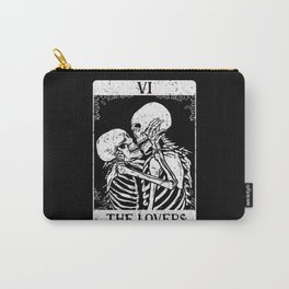 Death Love Skeleton Lovers Tarot Card Carry-All Pouch | Occult, Lover, Couple, The Lovers, Love, Medieval, Dark Magic, Gothic, Tarot, Skeleton Couple 