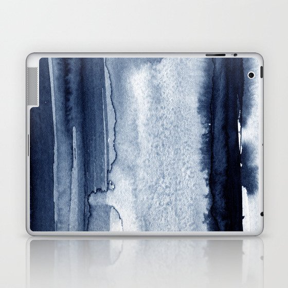 Abstract Navy Blue Indigo Home Wall Decor Laptop Ipad Skin By
