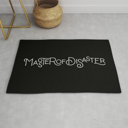MASTER OF DISASTER Rug | Nice, Culinary, Black, Graphicdesign, Retro, Foodie, Quote, Cool, Modern, Food 